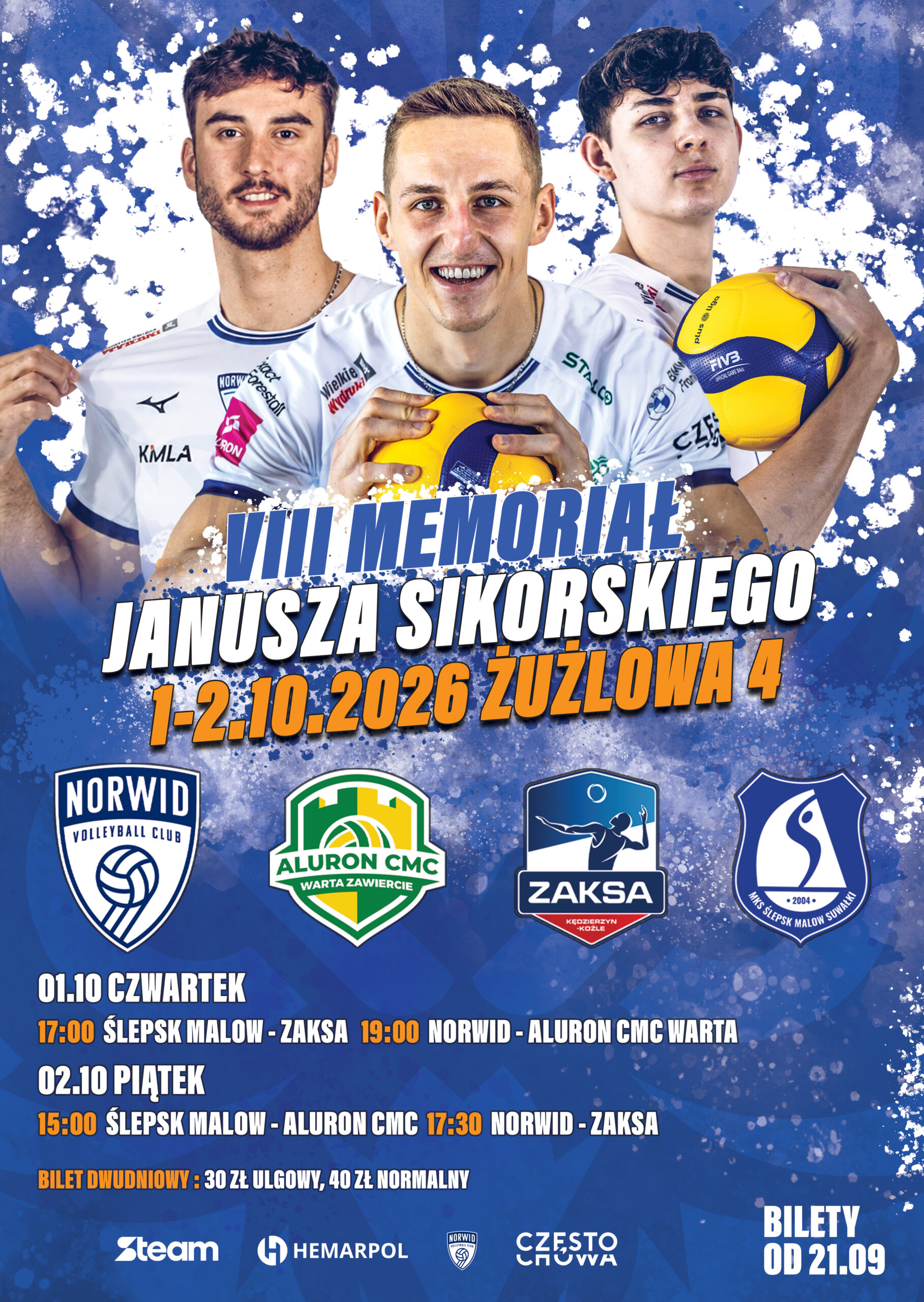 Plakat VIII Memoriału im. Janusza Sikorskiego